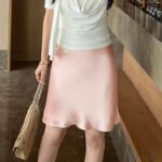 Acetate Satin Bodycon Skirt - Image 4