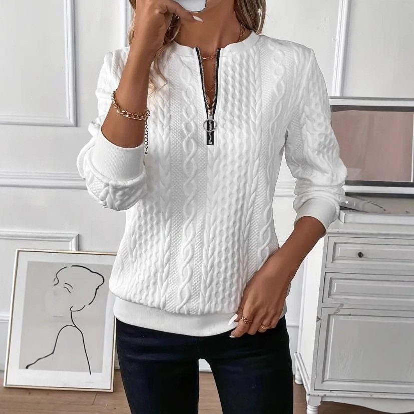 78391b1e-37d7-4378-b519-d8119fb0dc8f.jpg Womens 4-in-1 Zip Up Cotton Sweatshirt Pullover Casual - Image 1