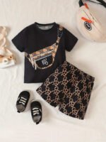 Men's children's clothing short-sleeved shorts T-shirt - Image 3