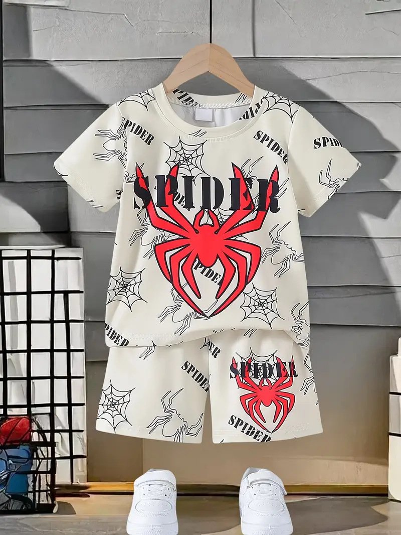 aeaf4f14-a36f-4842-8737-e4b877d37d2d.jpg Men's children's clothing short-sleeved shorts T-shirt - Image 1