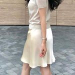 Acetate Satin Bodycon Skirt - Image 3
