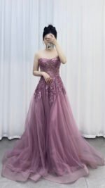 Strapless Evening Dress Long Gown