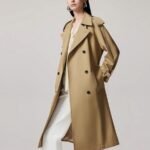 Elegant Double-Breasted Long Windbreaker