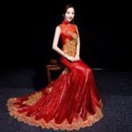 Fishtail Evening Gown with Sequins