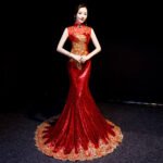 Fishtail Evening Gown with Sequins - Image 2