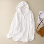 3-Color Hooded Sun Protection Clothing Long-Sleeved Air-Conditioning Shirt Jacket for Women Thin Loose Style 2026 Summer New Casual Top - Image 3