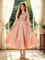 Long Sleeve Princess Gown Dress
