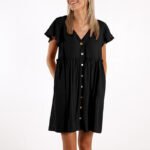 V-Neck Ruffled High-Waisted Dress - Image 3
