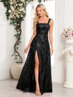 Elegant Strapless Sequin Evening Gown - Image 3