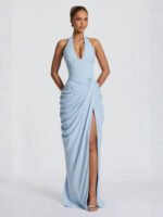 Elegant Halter Neck Evening Gown - Image 5