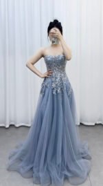 Strapless Evening Dress Long Gown - Image 2
