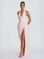 Elegant Halter Neck Evening Gown - Image 4