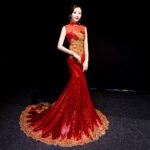 Fishtail Evening Gown with Sequins - Image 3