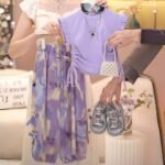 Girls Sleeveless Vest and Pants Two-Piece - Image 3