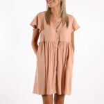 V-Neck Ruffled High-Waisted Dress - Image 4