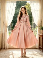 Long Sleeve Princess Gown Dress - Image 5