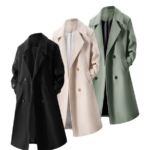 Double-Breasted Mid-Length Wool Overcoat