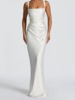 Elegant Halter Neck Fishtail Evening Gown - Image 5