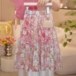 Floral Skirt and T-Shirt Set for Girls - Image 5
