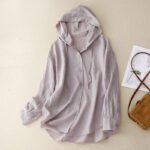 3-Color Hooded Sun Protection Clothing Long-Sleeved Air-Conditioning Shirt Jacket for Women Thin Loose Style 2026 Summer New Casual Top - Image 4
