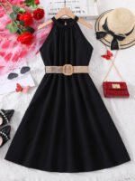 Girls Sleeveless A-Line Dress - Image 4