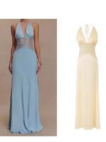 Elegant Hollow-Out Lace Evening Gown