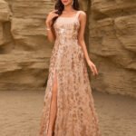 Elegant Strapless Sequin Evening Gown