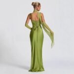 Elegant Satin Fishtail Evening Gown - Image 2