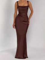 Elegant Halter Neck Fishtail Evening Gown - Image 2