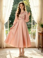 Long Sleeve Princess Gown Dress - Image 3