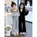 Girls Winter Fleece Jacket and Pants Set