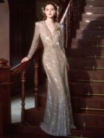 Heavy-embellished evening gown - Image 5