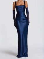 Elegant Halter Neck Fishtail Evening Gown - Image 4