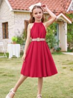 Girls Sleeveless A-Line Dress - Image 2